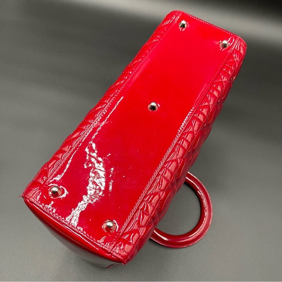 Lady Dior Red Patent Leather (Large) - Picture 9 of 16